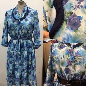Vintage floral dress XL
